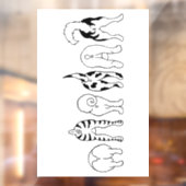 Autocollant Pour Fenêtre Boutons de chien (Feuille 2)