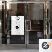 Autocollant Pour Fenêtre Boutons Hamster (Porte de bureau)