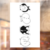 Autocollant Pour Fenêtre Boutons Hamster (Feuille 2)