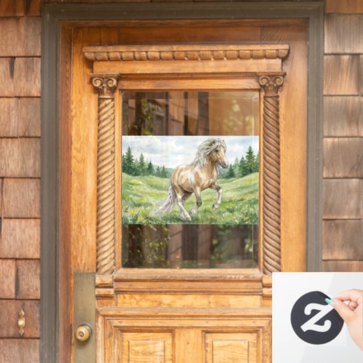 Autocollant Pour Fenêtre Brana Pinto Palomino Icelandic Watercolor (Porte d'accueil)