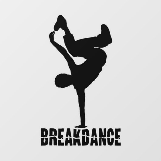 Autocollant Pour Fenêtre Breakdance (Feuille)
