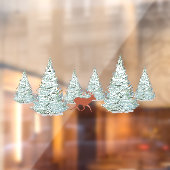 Autocollant Pour Fenêtre Brown Deer under Snow Covered Spruce Trees   (Feuille 2)