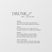 Autocollant Pour Fenêtre Brunin In Love Barre Mariage Menu Signal miroir (Feuille)