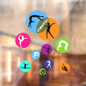 Autocollant Pour Fenêtre Bulle de gymnastique (Feuille 2)