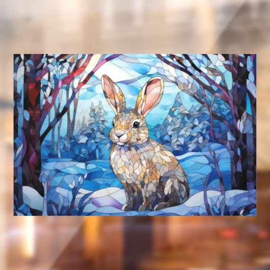 Autocollant Pour Fenêtre Bunny en verre tendu (Feuille 2)