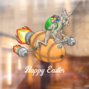 Autocollant Pour Fenêtre Bunny Rocket