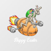 Autocollant Pour Fenêtre Bunny Rocket (Feuille)