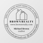 Autocollant Pour Fenêtre Bureau immobilier (Feuille)