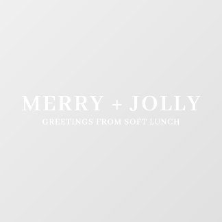 Autocollant Pour Fenêtre Business Christmas Merry and Bright Modern Window