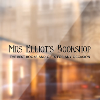 Autocollant Pour Fenêtre Business Name & Tagline Chic Simple