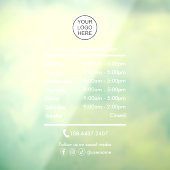 Autocollant Pour Fenêtre Business opening hours logo  (Feuille 3)