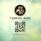 Autocollant Pour Fenêtre Business QR Code Et Élégant Logo Lion (Feuille 3)