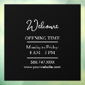 Autocollant Pour Fenêtre Business Welcome & Open Hours Cling (Feuille 3)