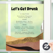 Autocollant Pour Fenêtre Buvons Drunk Transparent Funny Boho Mariage bar (Maison)