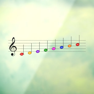 Autocollant Pour Fenêtre C Grande échelle dans Treble Clef Kids Literacy d