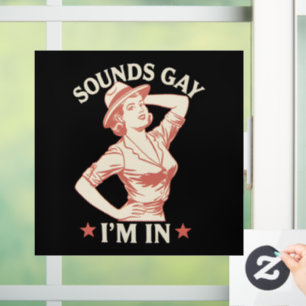 Autocollant Pour Fenêtre Ça a l'air gay, je suis en cowgirl lesbienne, salu
