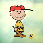Autocollant Pour Fenêtre cacahuètes | Charlie Brown Baseball Smile (Feuille 3)