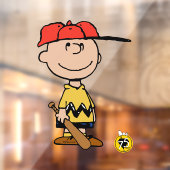 Autocollant Pour Fenêtre cacahuètes | Charlie Brown Baseball Smile (Feuille 2)