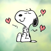 Autocollant Pour Fenêtre cacahuètes | Coeurs de snoopy (Feuille 3)