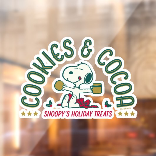 Autocollant Pour Fenêtre cacahuètes | Cookies et cacao Snoopy (Feuille 2)