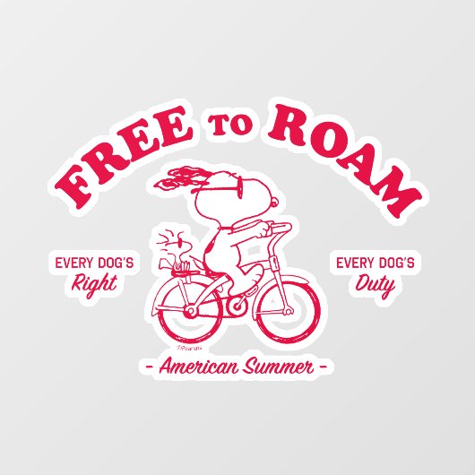 Autocollant Pour Fenêtre cacahuètes | Été Américain Libre À Roam (Feuille)