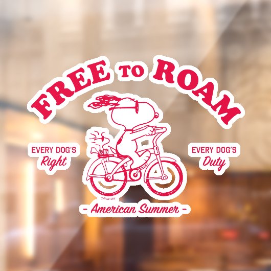 Autocollant Pour Fenêtre cacahuètes | Été Américain Libre À Roam (Feuille 2)