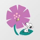 Autocollant Pour Fenêtre cacahuètes | Illustration de la nature Fleur pourp (Feuille)