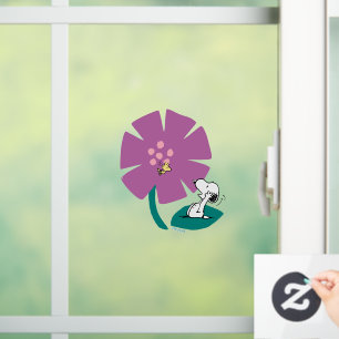 Autocollant Pour Fenêtre cacahuètes Illustration de la nature Fleur pourp