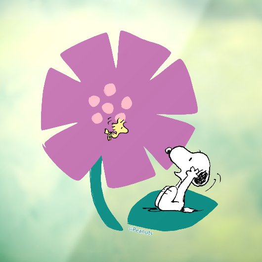 Autocollant Pour Fenêtre cacahuètes | Illustration de la nature Fleur pourp (Feuille 3)