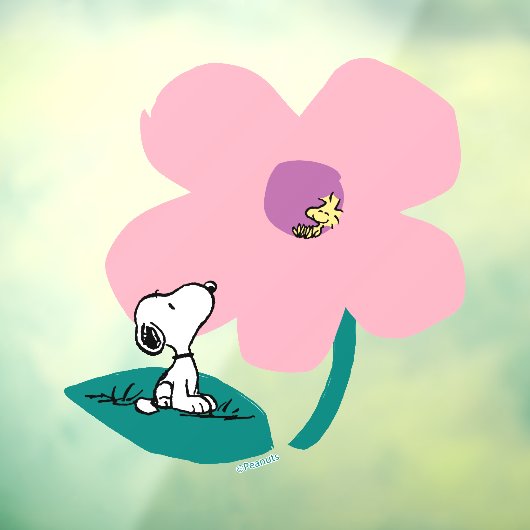 Autocollant Pour Fenêtre cacahuètes | Illustration Nature Rose Flower (Feuille 3)