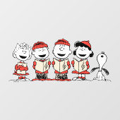 Autocollant Pour Fenêtre cacahuètes | Joyeuse Chorale de Noël (Feuille)