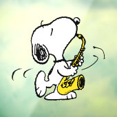 Autocollant Pour Fenêtre cacahuètes | Lecteur Snoopy Saxophone (Feuille 3)