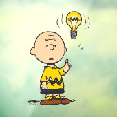Autocollant Pour Fenêtre cacahuètes | L'idée de l'ampoule de Charlie Brown (Feuille 3)