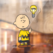 Autocollant Pour Fenêtre cacahuètes | L'idée de l'ampoule de Charlie Brown (Feuille 2)