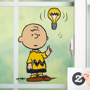 Autocollant Pour Fenêtre cacahuètes   L'idée de l'ampoule de Charlie Brown