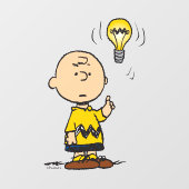 Autocollant Pour Fenêtre cacahuètes | L'idée de l'ampoule de Charlie Brown (Feuille)