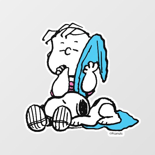 Autocollant Pour Fenêtre cacahuètes | Linus & Snoopy (Feuille)