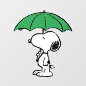 Autocollant Pour Fenêtre cacahuètes | Parapluie vert Snoopy (Feuille)