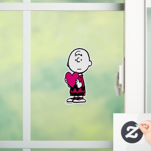 Autocollant Pour Fenêtre cacahuètes | Saint Valentin | Heart Charlie Brown (Maison)