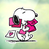 Autocollant Pour Fenêtre cacahuètes | Saint Valentin | Snoopy Avec Valentin (Feuille 3)