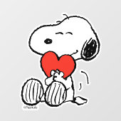 Autocollant Pour Fenêtre cacahuètes | Saint Valentin | Snoopy Heart Hug (Feuille)