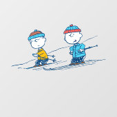 Autocollant Pour Fenêtre cacahuètes | Ski d'hiver Motif des pistes (Feuille)