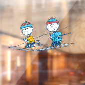 Autocollant Pour Fenêtre cacahuètes | Ski d'hiver Motif des pistes (Feuille 2)