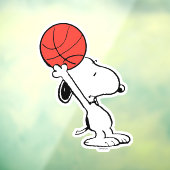 Autocollant Pour Fenêtre cacahuètes | Snoopy Basketball Hoop Shot (Feuille 3)