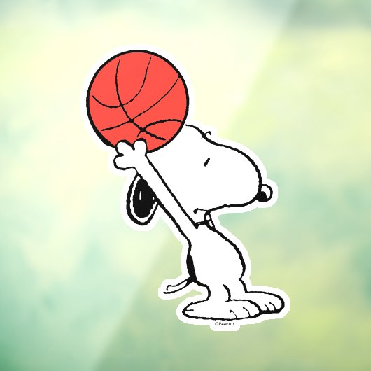 Autocollant Pour Fenêtre cacahuètes | Snoopy Basketball Hoop Shot (Feuille 3)