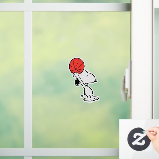Autocollant Pour Fenêtre cacahuètes | Snoopy Basketball Hoop Shot (Maison)