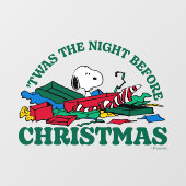Autocollant Pour Fenêtre cacahuètes | Snoopy 'C'était la nuit avant Noël (Feuille)