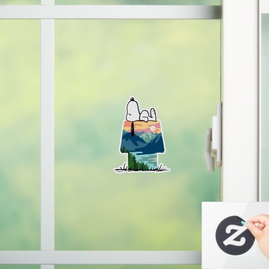 Autocollant Pour Fenêtre cacahuètes | Snoopy Dog House Sunrise (Maison)