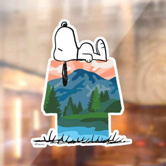 Autocollant Pour Fenêtre cacahuètes | Snoopy Dog Sunset View (Feuille 2)