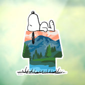 Autocollant Pour Fenêtre cacahuètes | Snoopy Dog Sunset View (Feuille 3)